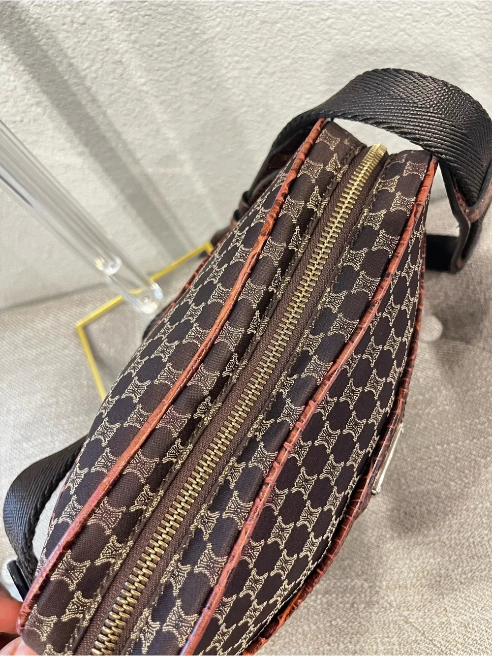 CELINE MACADAM VINTAGE UNISEX CROSSBODY BAG